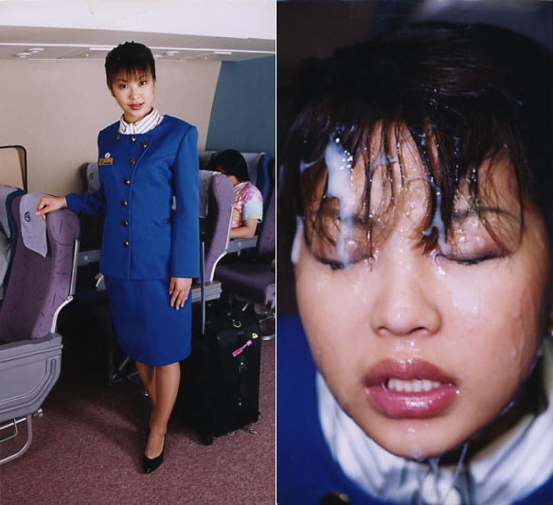 Bukkake Service on airplane 03 jacket